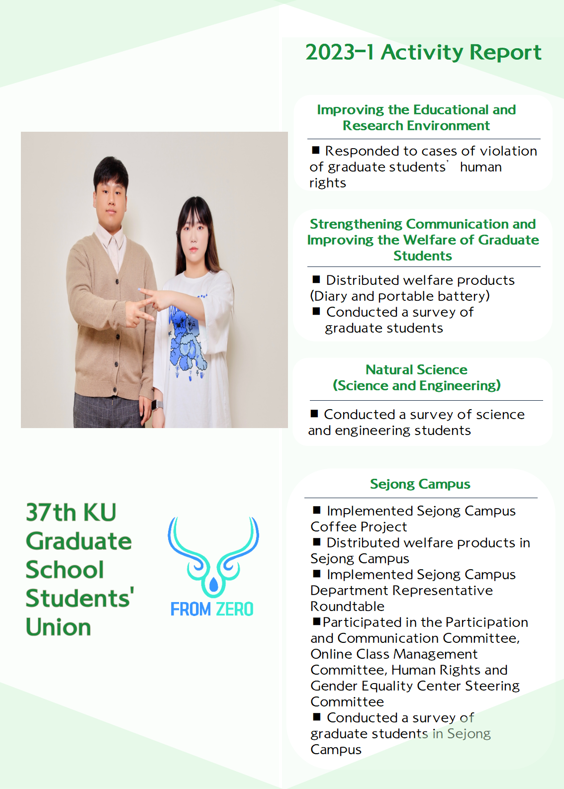 유학생 전용 게시판 37代总学生会宣传手册 Leaflet of 37th KU Graduate School Students’ Union